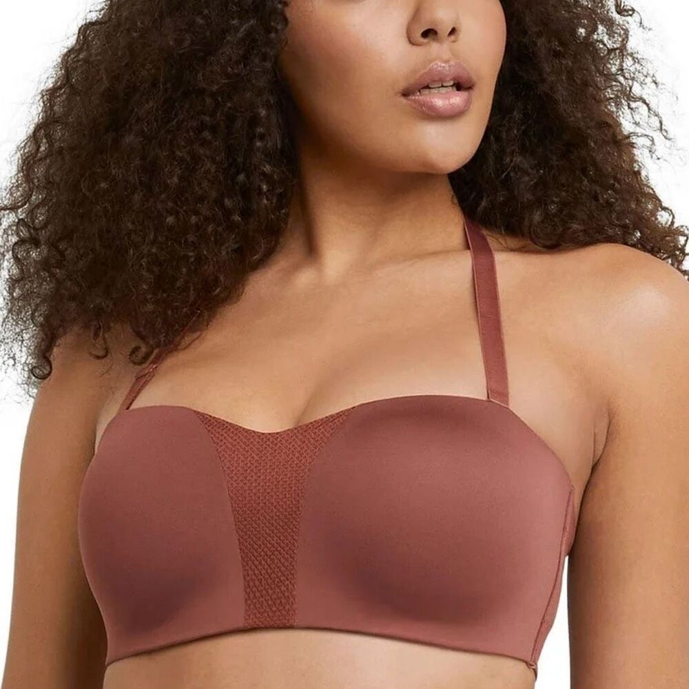Maidenform NWT Multiway Wireless Bra Strapless Wear 5 Ways Mauve No Slip No Show